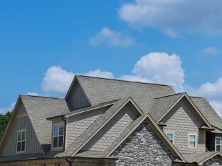 Residential Roof Covered With New Asphalt Shingles