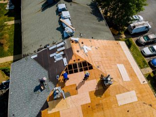 Roof being replaced in Central MA