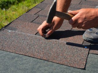 asphalt roof being replaced